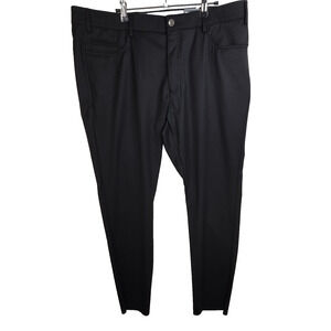 Ballin Dress Pants Mens 40 Black Crescent Flat Front Wool Mix Business Workwear